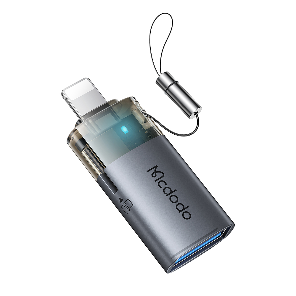 MCDODO OT785 2-IN-1 USB-A TO LIGHTNING TRANSFER ADAPTER BUILT-IN TF ...